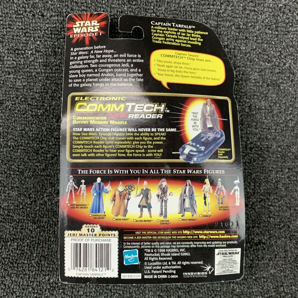 Vintage 1998 Star Wars Anakin Skywalker & Cpt Tarpals CommTech Action Figures - Picture 5 of 5